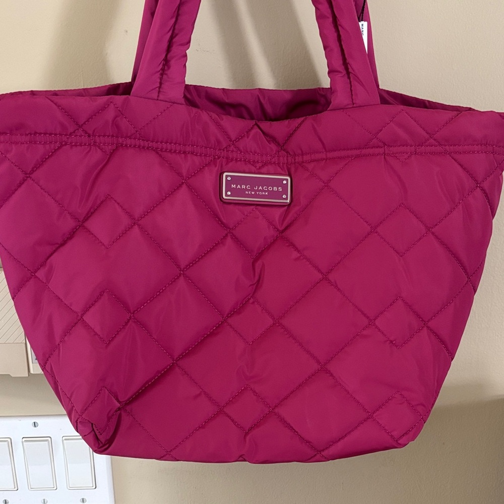 Marc Jacobs Quilted Fuchsia Tote Bag